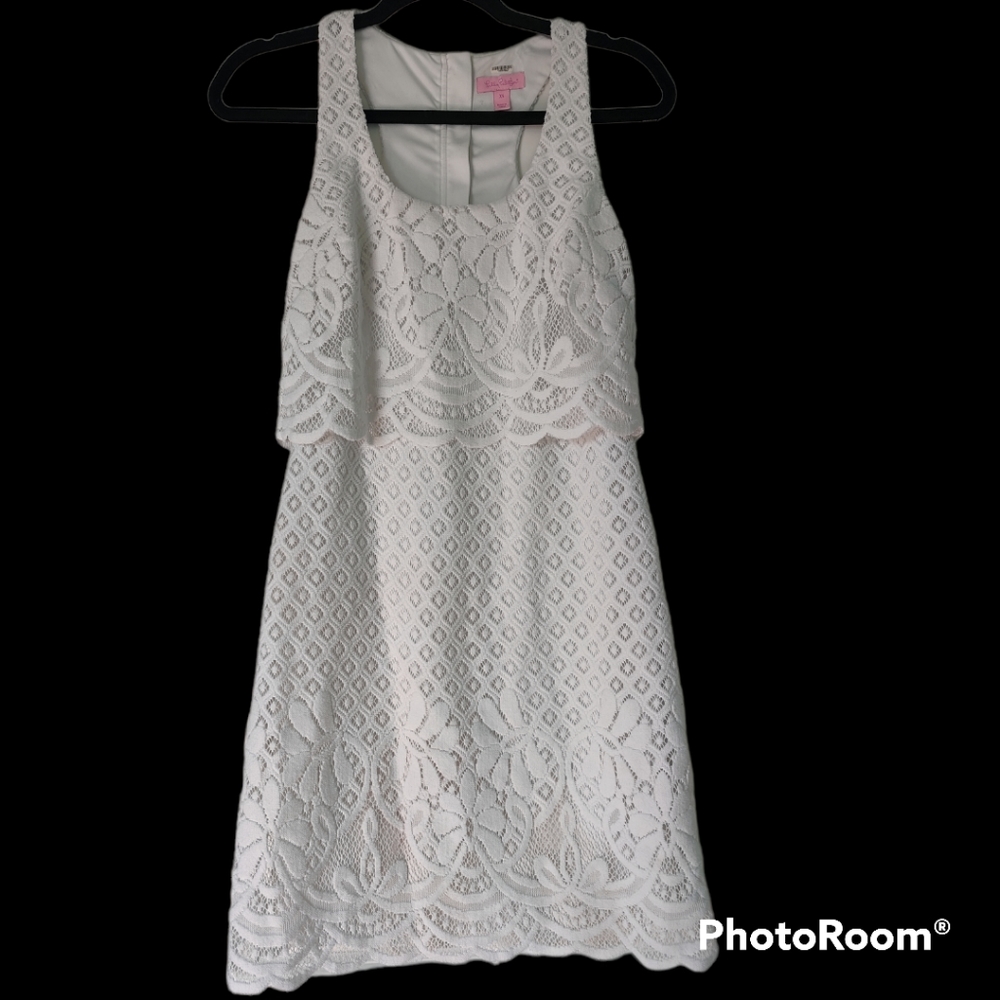 XS Lilly Pulitzer stelle resort lace tank dress